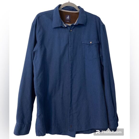 Johnnie-O Men’s Flannel Shirt.  Size:  XXL.  Front pocket.  Elbow patches. - Picture 1 of 6